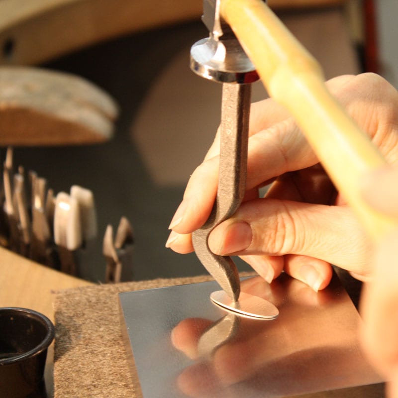 Werktisch Handarbeit Stempel