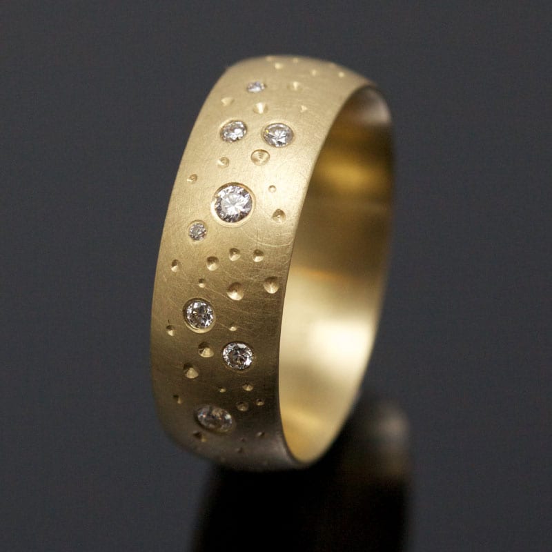 Ring Gold Brillanten Sternenhimmel